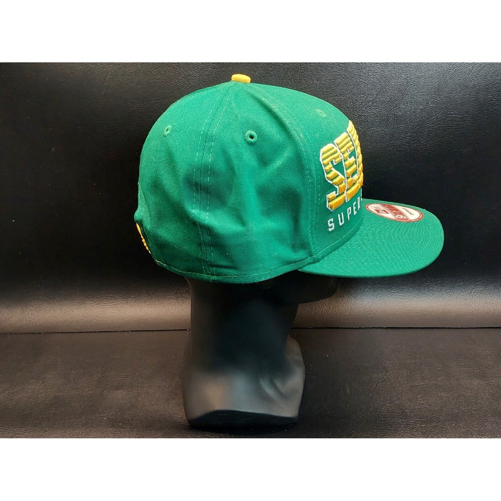 Vintage New Era 9Fifty Hardwood Classic Seattle Sonics Supersonics Snapback Hat - Picture 3 of 9
